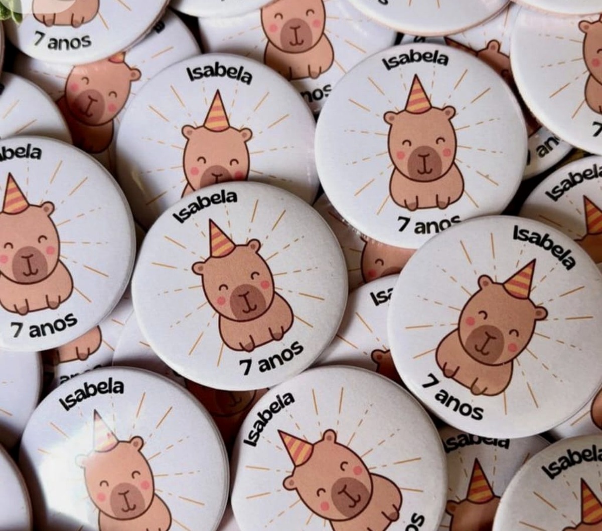 Badges anniversaire enfant Isabela